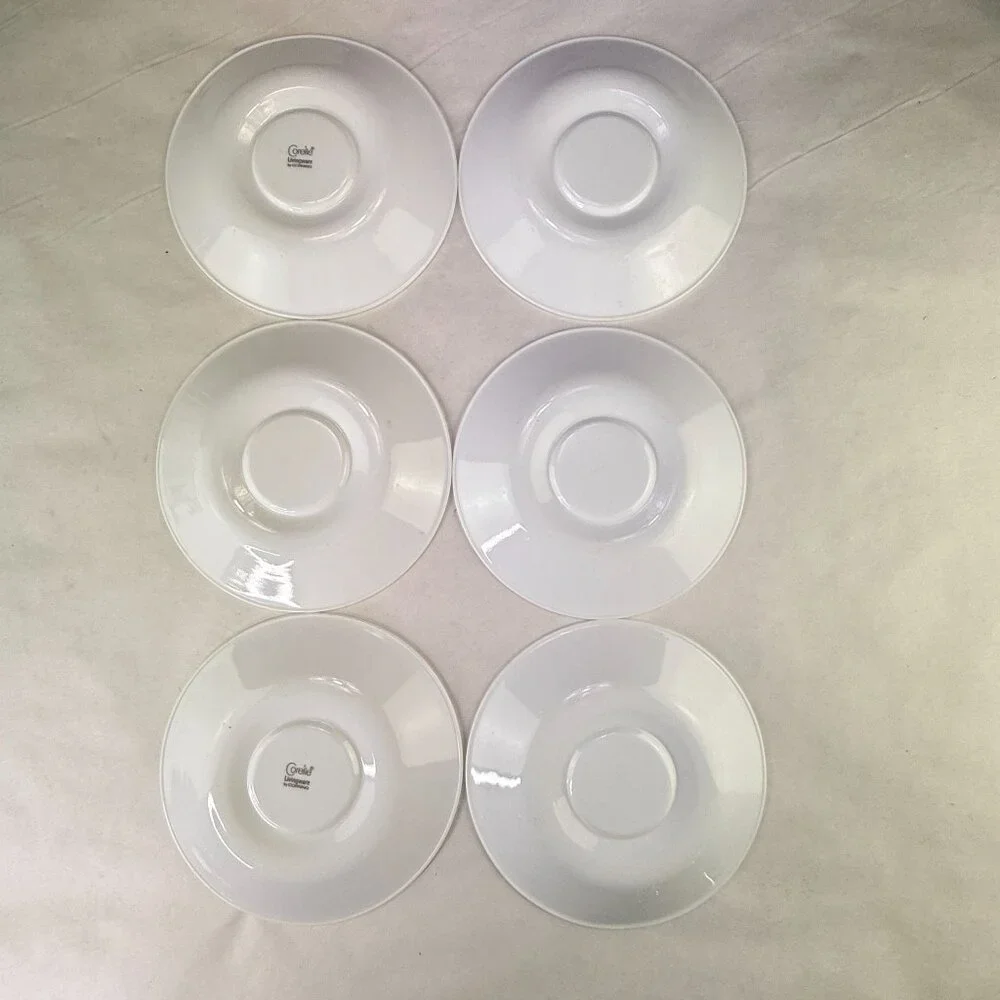 Vintage Corelle Gold Butterfly Replacement Saucer Set of 6